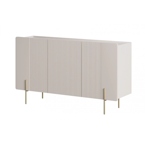 Komoda Malmi 150 cm - kaszmir / crema bianca / złote nóżki